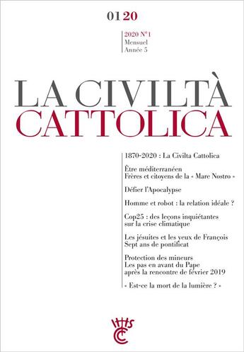 Couverture du livre « Civilta cattolica janvier 2020 » de Sj Antonio Spadaro aux éditions Parole Et Silence