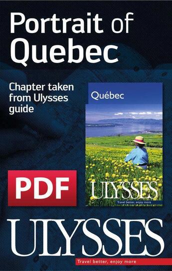 Couverture du livre « Portrait of Quebec » de  aux éditions Ulysse