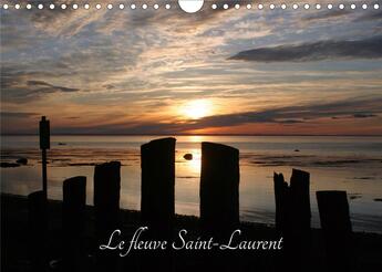 Couverture du livre « Le fleuve Saint-Laurent (Calendrier mural 2020 DIN A4 horizontal) ; Le fleuve St-Laurent est un géant dont la biodiversité doit être protégée par des gestes concrets (Calendrier mensuel, 14 Pages ) » de Angel Vallee aux éditions Calvendo