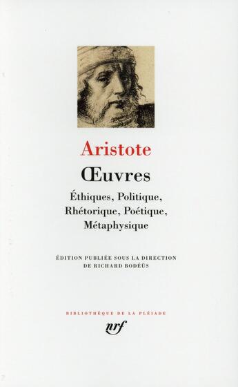 Couverture du livre « Oeuvres » de Aristote aux éditions Gallimard