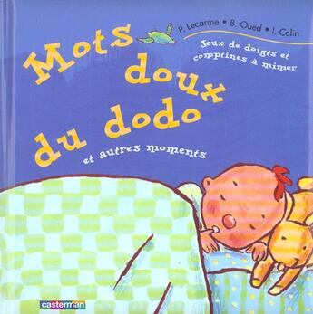 Couverture du livre « Mots doux du dodo » de Lecarme/Calin/Oued aux éditions Casterman