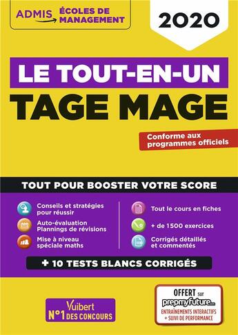 Couverture du livre « Tage mage ; le tout-en-un (édition 2020) » de Dominique Dumas et Prepmyfuture et Sebastien Drevet et Glen Grainger aux éditions Vuibert