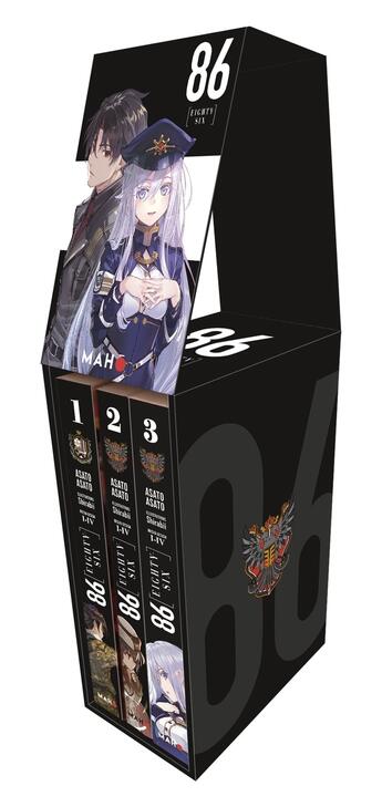 Couverture du livre « 86 [Eighty Six] : coffret Tomes 1 à 3 » de Shirabii et Asato aux éditions Editions Maho