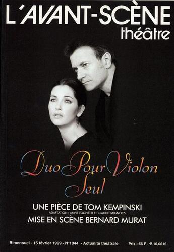 Couverture du livre « Duo pour violon seul » de Tom Kempinski aux éditions Avant-scene Theatre