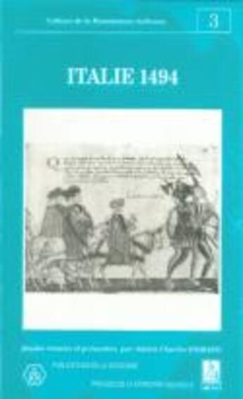 Couverture du livre « Italie 1494 » de Adelin Charles Fiorato aux éditions Sorbonne Universite Presses