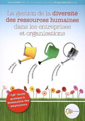 Couverture du livre « Gestion de la diversité des ressources humaines » de Annie Cornet aux éditions Pulg