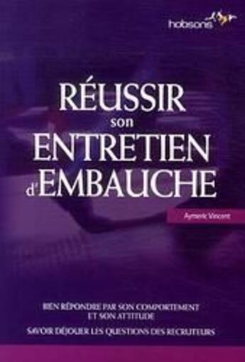 Couverture du livre « Réussir son entretien d'embauche » de Aymeric Vincent aux éditions Studyrama