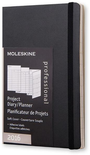 Couverture du livre « Agenda planificateur de projet poche noir 2016 couverture souple » de  aux éditions Moleskine
