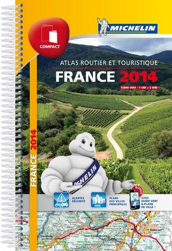 Couverture du livre « Atlas france compact spirale 2014 » de Collectif Michelin aux éditions Michelin