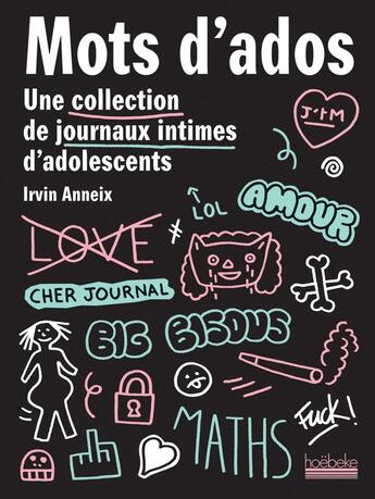 Couverture du livre « Les mots d'ados » de Irvin Anneix aux éditions Hoebeke