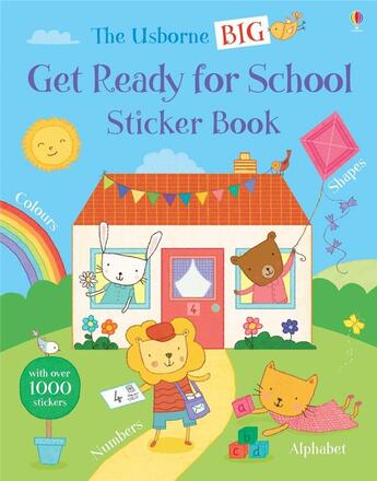 Couverture du livre « Big get ready for schoool ; sticker book » de Jessica Greenwell aux éditions Usborne