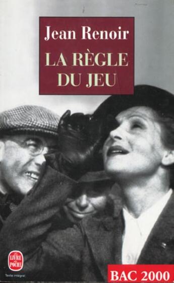 Couverture du livre « La regle du jeu » de Renoir-J aux éditions Le Livre De Poche