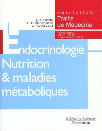 Couverture du livre « Endocrinologie. nutrition et maladies metaboliques » de Luton Jean-Pierre aux éditions Lavoisier Medecine Sciences