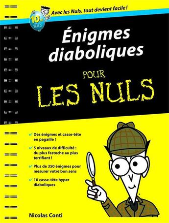 Couverture du livre « Énigmes diaboliques » de Nicolas Conti aux éditions First