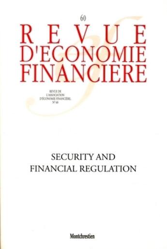 Couverture du livre « Security and financial regulation - n 60 » de  aux éditions Association D'economie Financiere