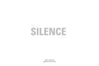 Couverture du livre « Mur du silence » de Alain Janssens aux éditions Fourre Tout