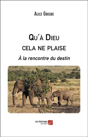 Couverture du livre « Qu'à Dieu cela ne plaise ; à la rencontre du destin » de Alice Gbegbe aux éditions Editions Du Net