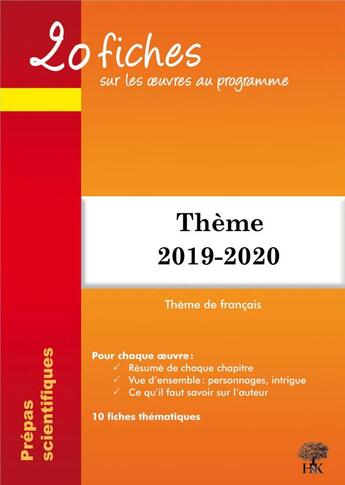 Couverture du livre « 20 fiches ; les oeuvres au programme ; prépas scientifiques ; la démocratie (édition 2019/2020) » de Geraldine Deries aux éditions H & K