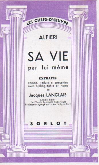 Couverture du livre « Sa vie par lui-même » de Alfieri aux éditions Nel