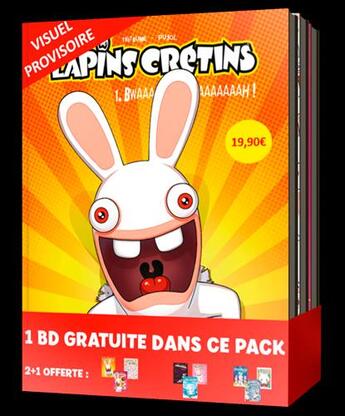 Couverture du livre « The Lapins Crétins : coffret vol.1 : Tomes 1 à 3 » de Thitaume et Romain Pujol aux éditions Les Deux Royaumes