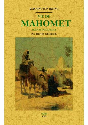 Couverture du livre « Vie de Mahomet » de Washington Irving aux éditions Maxtor