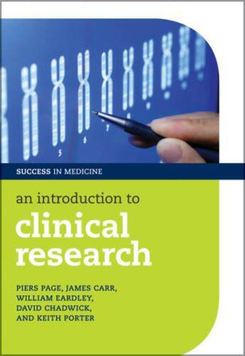 Couverture du livre « An Introduction to Clinical Research » de Porter Keith aux éditions Oup Oxford