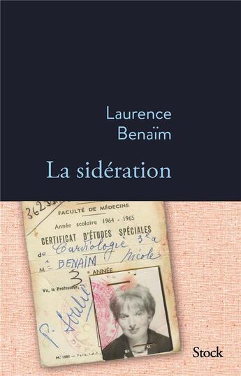 Couverture du livre « La sidération » de Laurence Benaim aux éditions Stock