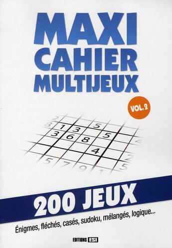 Couverture du livre « Maxi cahier multijeux » de Brozinska Anastas. aux éditions Editions Esi