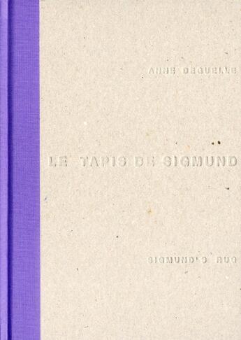 Couverture du livre « Le tapis de Sigmund ; Sigmund's rug » de Anne Deguelle aux éditions Archibooks