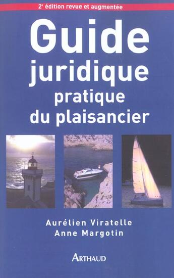 Couverture du livre « Guide juridique pratique du plaisancier » de Margotin/Viratelle aux éditions Flammarion