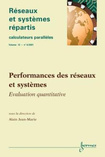 Couverture du livre « Performances des reseaux et systemes rsrcp vol 13 n 6 » de Reseaux aux éditions Hermes Science Publications