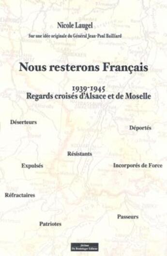 Couverture du livre « Nous resterons francais » de Nicole Laugel aux éditions Do Bentzinger