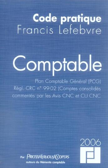 Couverture du livre « Comptable 2006 » de  aux éditions Lefebvre