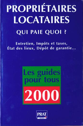 Couverture du livre « Charges et reparations locatives 2000 » de Patricia Gendrey aux éditions Prat