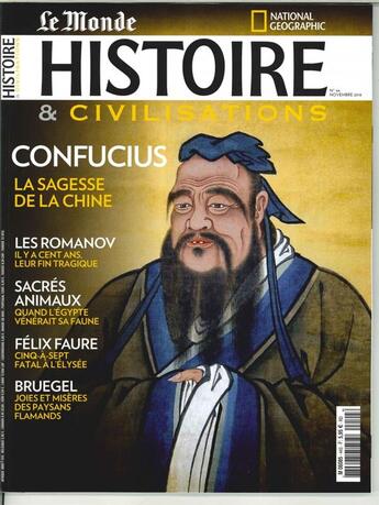 Couverture du livre « Histoire & civilisations n 44 confucius - novembre 2018 » de  aux éditions Malesherbes