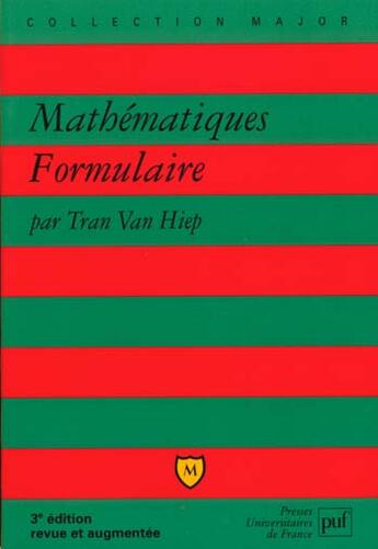 Couverture du livre « Mathematiques formulaire » de Tran Van/Combouze Hi aux éditions Belin Education