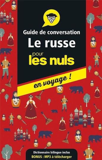 Couverture du livre « Guide de conversation russe pour les nuls en voyage (3e édition) » de Andrew Kaufman et Serafima Gettys aux éditions First