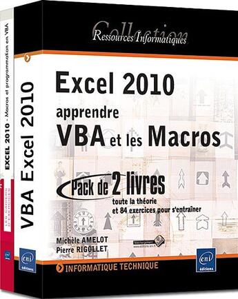 Couverture du livre « Excel 2010 : apprendre VBA et les Macros ; toute la théorie et 84 exercices pour s'entraîner » de Pierre Rigollet et Michele Amelot aux éditions Eni