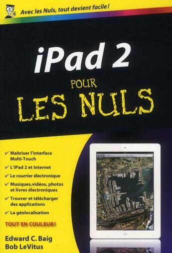 Couverture du livre « IPad 2 pour les nuls » de Edward C. Baig aux éditions First Interactive