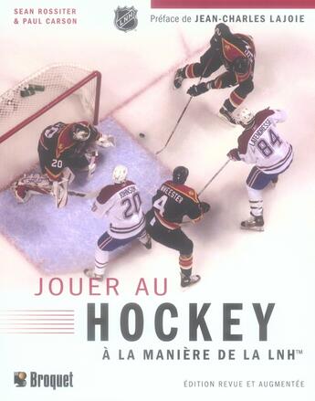 Couverture du livre « Jouer au hockey à la manière de la LNH » de Rossiter Sean aux éditions Broquet