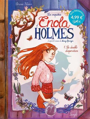 Couverture du livre « Les enquêtes d'Enola Holmes Tome 1 : La double disparition » de Serena Blasco et Nancy Springer aux éditions Jungle