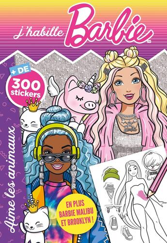 Couverture du livre « Barbie - j'habille - barbie aime les animaux » de  aux éditions Hachette Jeunesse