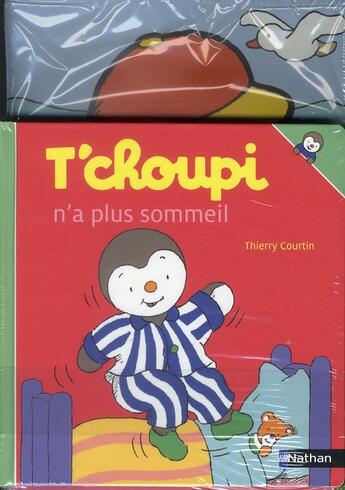 Couverture du livre « T'choupi s'habille tout seul ; T'choupi n'a plus sommeil » de Thierry Courtin aux éditions Nathan