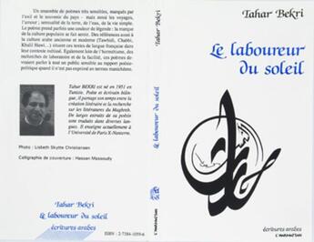 Couverture du livre « Laboureur du soleil » de Tahar Bekri aux éditions L'harmattan