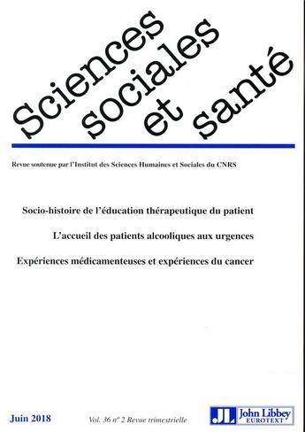 Couverture du livre « Revue sciences sociales et sante. vol 36 - n2/2018 » de  aux éditions John Libbey