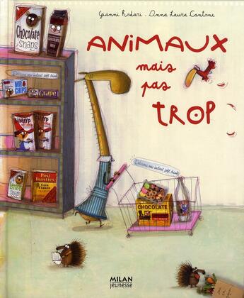 Couverture du livre « Loin du zoo ; 9 histoires d'animaux très rigolos » de Gianni Rodari et Anna-Laura Cantone aux éditions Milan