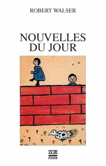 Couverture du livre « Nouvelles du jour » de Robert Walser aux éditions Zoe