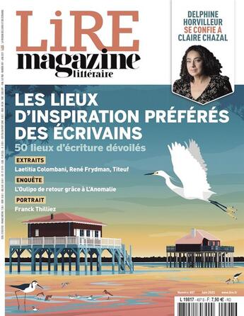 Couverture du livre « Lire magazine litteraire - juin 2021 - les lieux d'inspiration preferes des ecrivains » de  aux éditions Lire Magazine