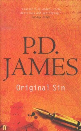 Couverture du livre « Original sin » de Phyllis Dorothy James aux éditions Faber Et Faber