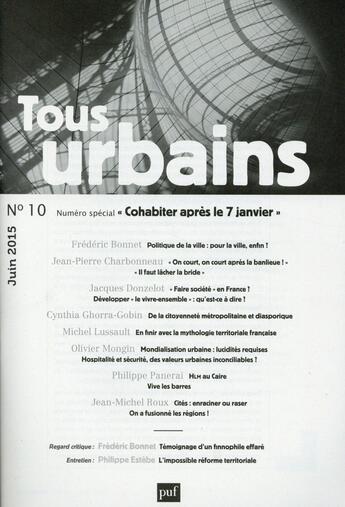 Couverture du livre « REVUE TOUS URBAINS n.10 » de  aux éditions Puf